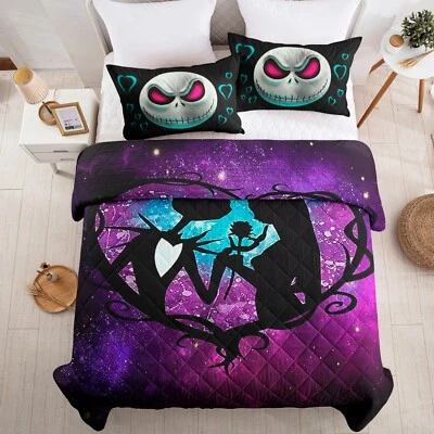 GUIDEAR 3 PCS Luxury Bedspread Quilted Bed Throw Double King Size Bedding Sofa Cover UK