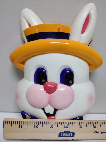 Vtg Tony USA Plastic Easter Bunny Wall Hanging Decoration NOT Fully Working Read - Picture 8 of 8