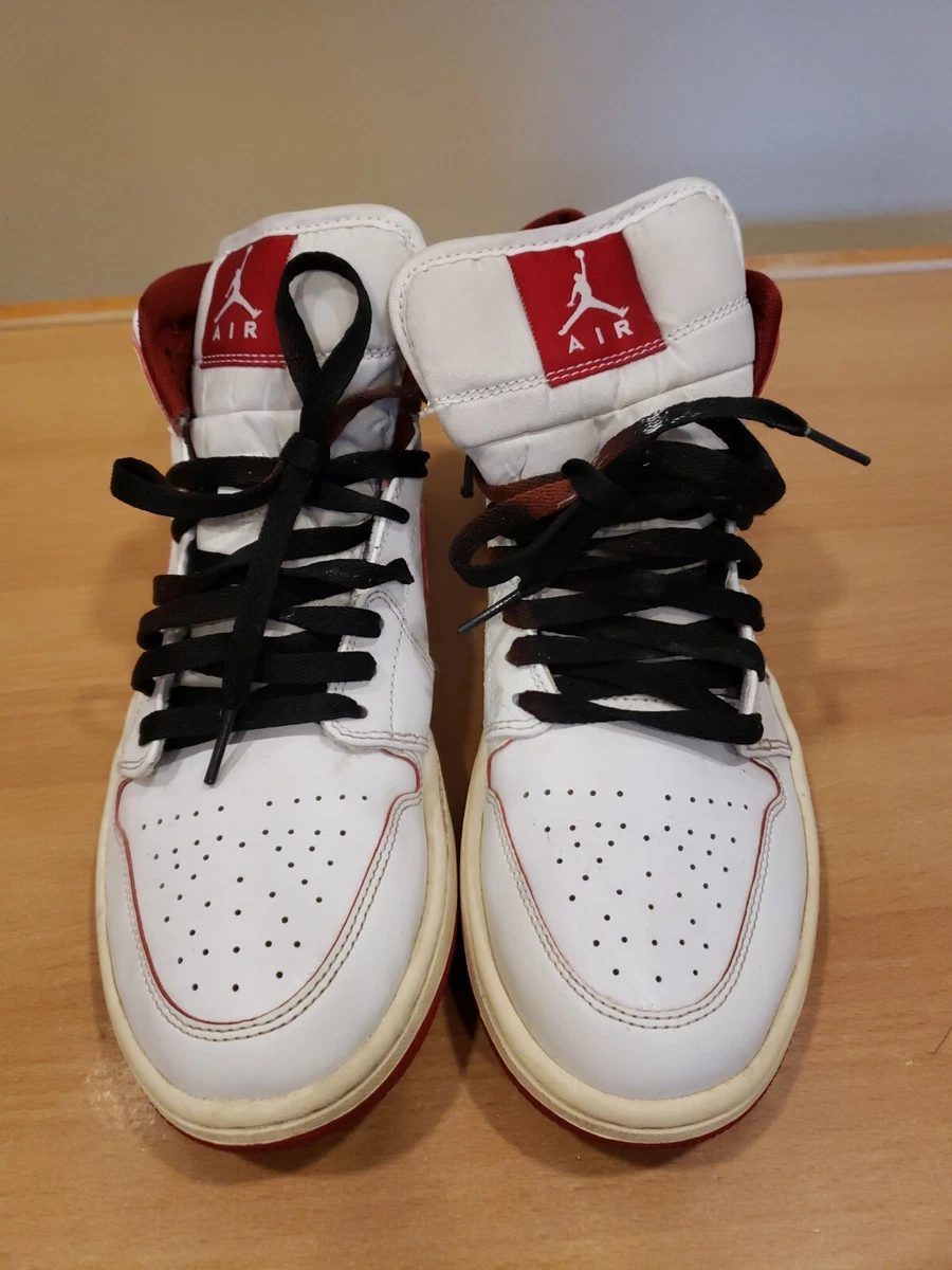 Air Jordan 1 Retro Mid 'White Gym Red' - Air Jordan - 554724 103 - white/gym  red-black