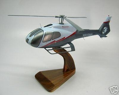 EC-130 Ecureuil Eurocopter EC130 Helicopter Desktop Kiln Dry Wood Model Big New