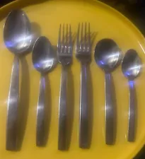 6 Pc Oneida Matisse Libra Stainless Mixed 18/10 Flatware Spoons Forks Soup