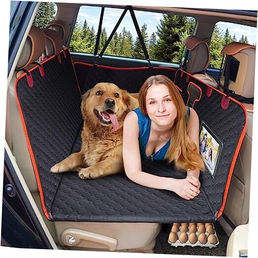 Back Seat Extender for Dogs,Hard Bottom Dog Car Seat Cover,Waterproof
