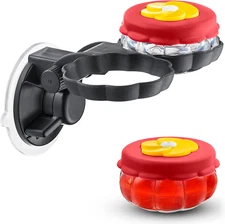 Handheld Small Glass Hummingbird Feeders (Set of 2) with Window Suction Mount Ba