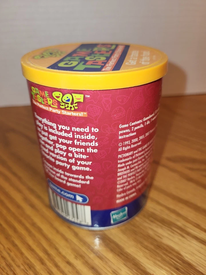 Hasbro Pictionary Quick Draw Game Tasters Can Party Starter 2007 New Sealed - Image 2 of 3