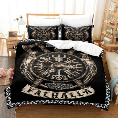 Vikings Bettwäsche Set Kissenbezüge80x80 Bettbezug 135x200 200x200 220x240