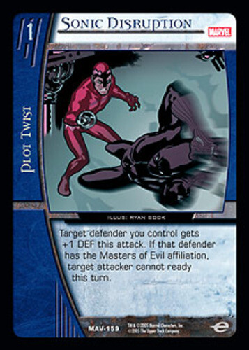 VS System: Sonic Disruption - Foil [Played] Marvel The Avengers TCG CCG ...