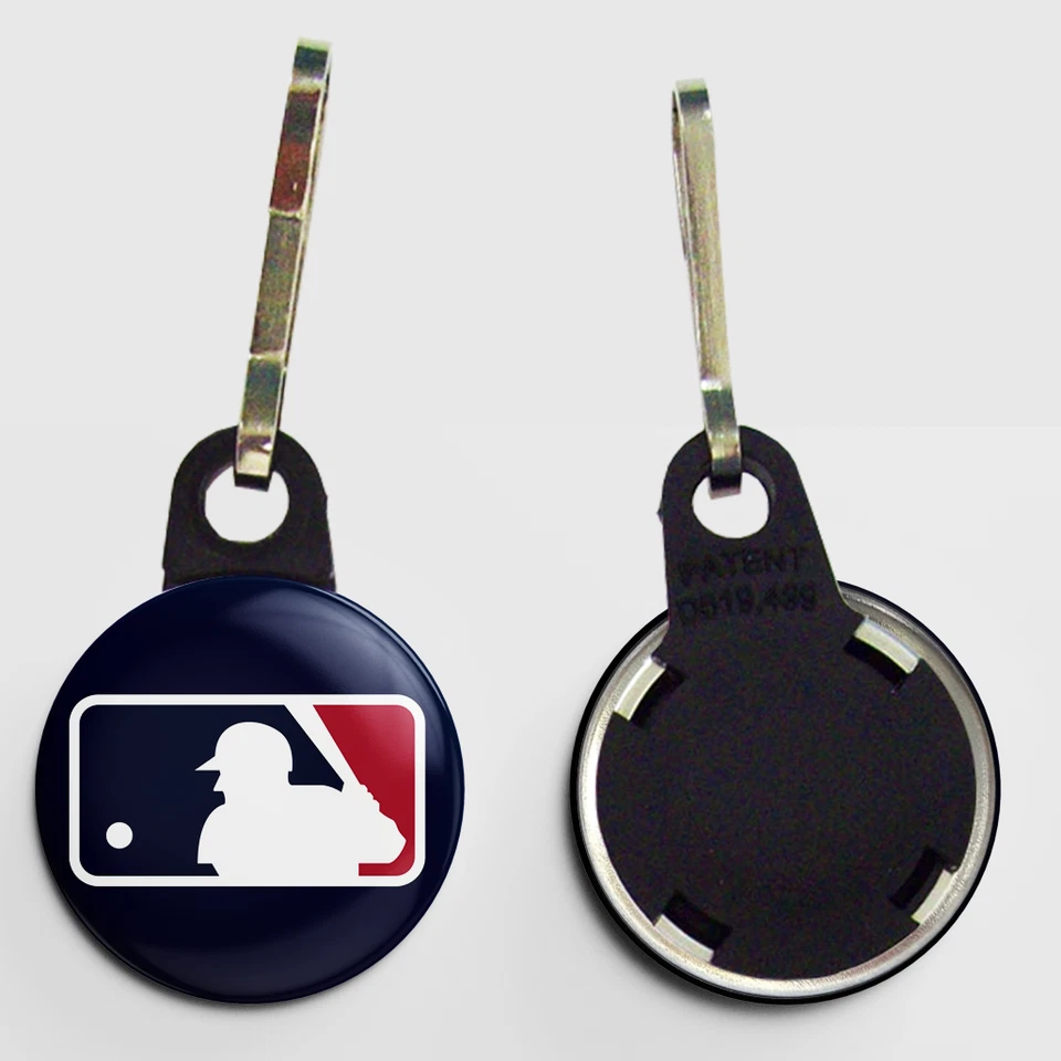MLB Team Logo Zipper Pull YOUR TEAM 1" Golf Bag-Jacket-Backpack-Keychain-Switch - Image 2 of 2