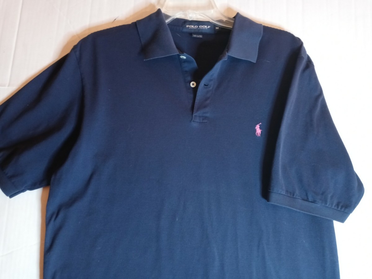 Mens Polo Golf Ralph Lauren Pony Rugby Short Sleeve Navy Blue