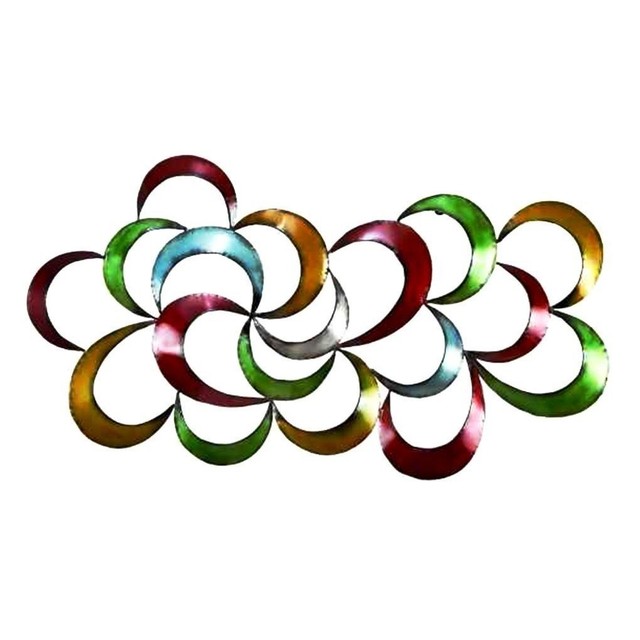 Modern Metal Wall Art Abstract 3D Contemporary Colorful Sculpture Home