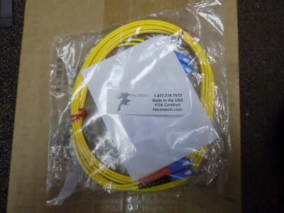 3m Fiber SC/UPC-SC/UPC Patch Cable, Duplex OS2, 9/125, 3mm, Fiber Optic Yellow F