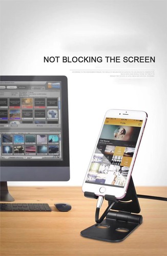 Adjustable Phone Tablet Desktop Stand Desk Holder Mount Cradle for iPhone iPad - Picture 8 of 15