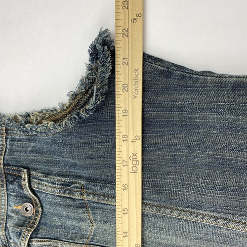 Vintage Riders Copper Collection Women’s Distressed Blue Denim Vest Size XL - Picture 4 of 12