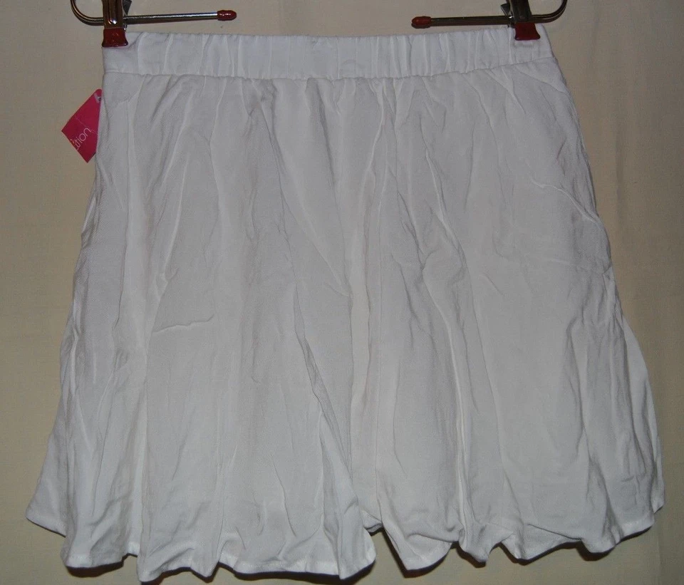 Falda cintura elástica blanca XHILARATION paneles de encaje para niñas nueva sin etiquetas Foto 4 de 4