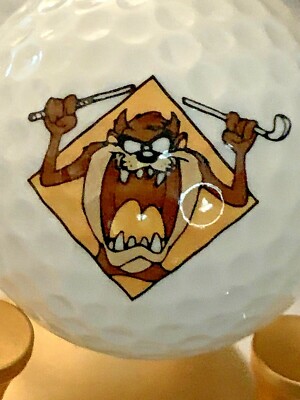 1994 Looney Tunes LOGO GOLF BALL Tasmanian Devil Taz Breaks Golf