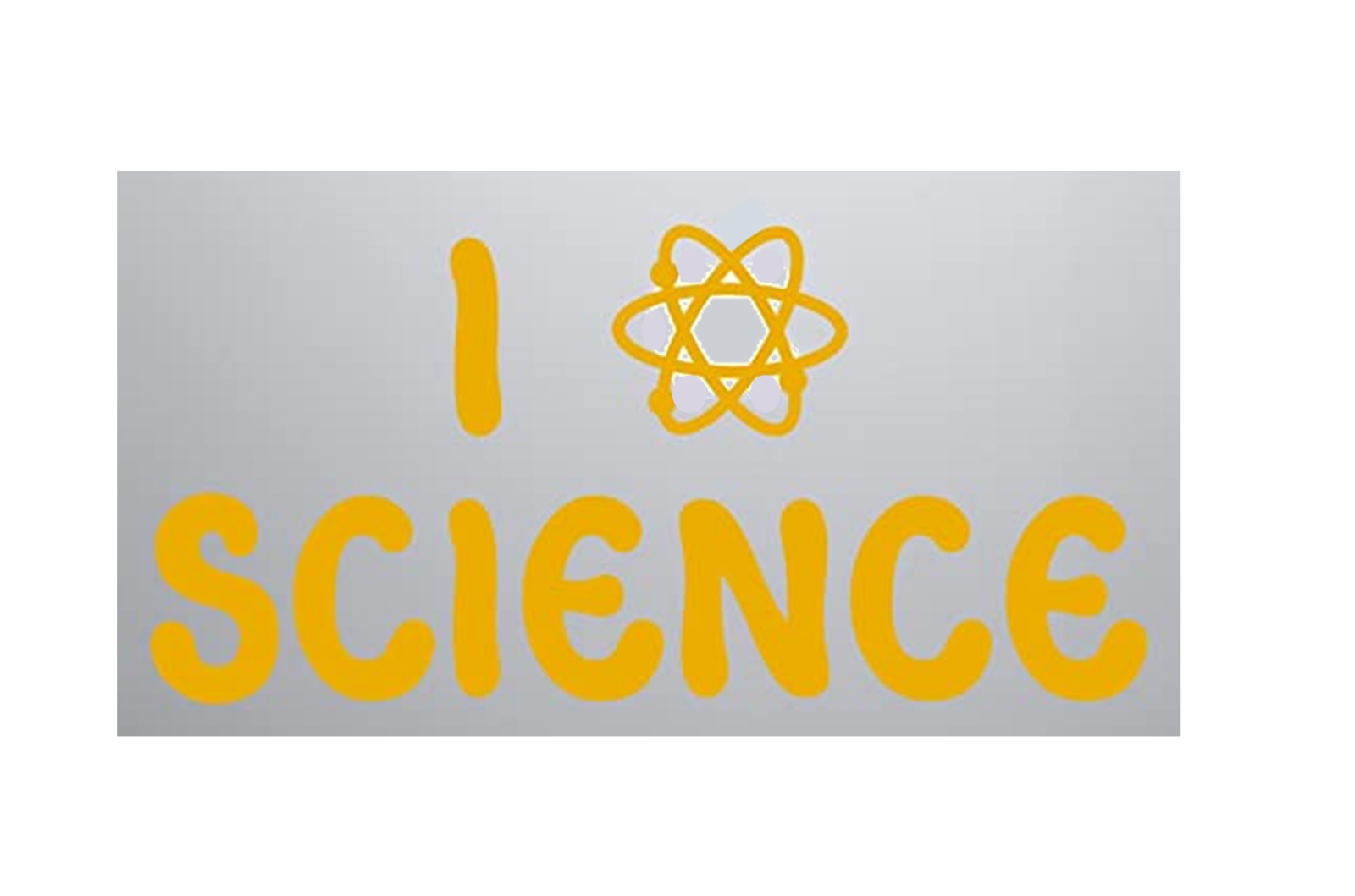 Yellow I Love Science Atom Decal Vinyl Sticker 9.25 x 4.5 inches | eBay