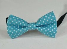 Boy Kids Baby Toddler Spots & Stripe Dots Duck Egg Blue Bow Tie1-6 Years Old