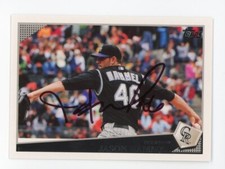 SIGNED BASEBALL CARD AUTO TOPPS 2009 JASON HAMMEL COLORADO ROCKIES #UH141