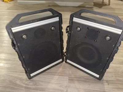 #ad Peavey Mini Monitors Suitcase Style Stage Monitors 2x Speakers Set Pair $69.99