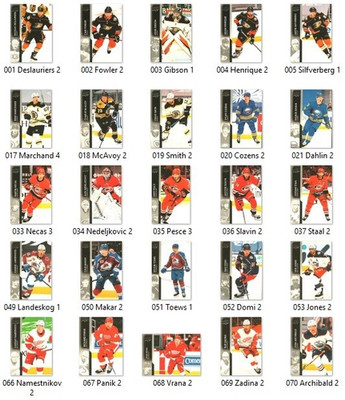 2021-22 UD Hockey Series 1 #1-200 - Pick your card