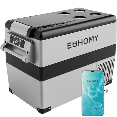EUHOMY 12 Volt Refrigerator, 48QT45L Electric Cooler, 12V Fridge APP
