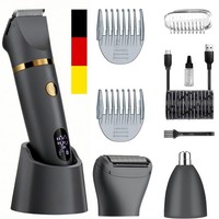 Haarschneider Barttrimmer Rasierer Nasenhaartrimmer 3 In 1 Grooming-Set Schwarz