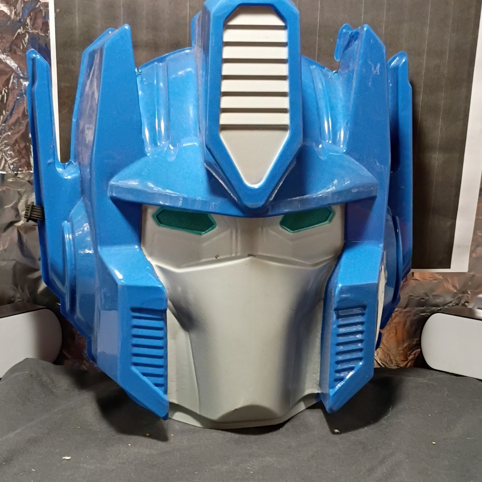 Transformers Adjustable Blue Gray Helmet Mask Pla… - image 1