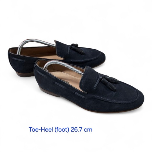 Aquila Mens Loafers Gunmetal Leather Shoes Size 9 US, 42 EUR, 8 UK - Ready To Go - Foto 4 di 10