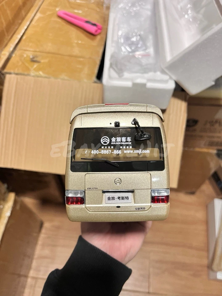 1:24 Scale 2021~2025 Toyota Golden Dragon Coaster Minibus Diecast Model Car - Image 4 of 4