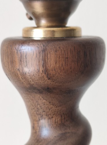 Antique Vintage Barley Twist Table Lamp Wood - Lovely Patina & Colour - Picture 6 of 13