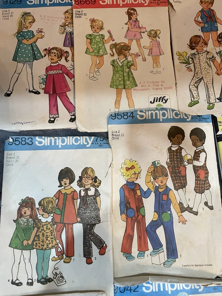 Vintage Simplicity Kids Clothing Pattens Lot - Image 2 of 4