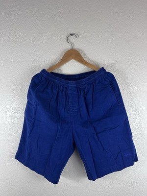 Stussy Blue Drawstring Shorts Made In USA Cotton Streetwear Mens Size M