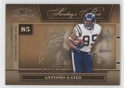 2006 Donruss Classics Sunday's Best Silver 91/250 Antonio Gates #SB-3 HOF 0l1
