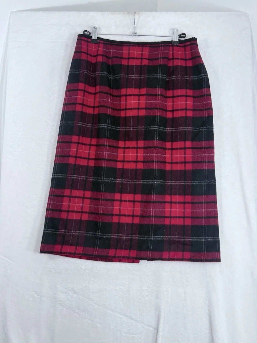 Minigonna Donna Fill RaRa Tartan Rossa A Pieghe – Taglia 12 – Vita Elastica