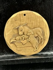 Wendell August Forge Christmas Ornament  1995 Bronze Limited Edition Baby Jesus