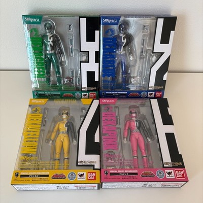 Power Rangers Dekaranger S.H.Figuarts Deka Blau Grün Gelb Pink Set Neuwertig