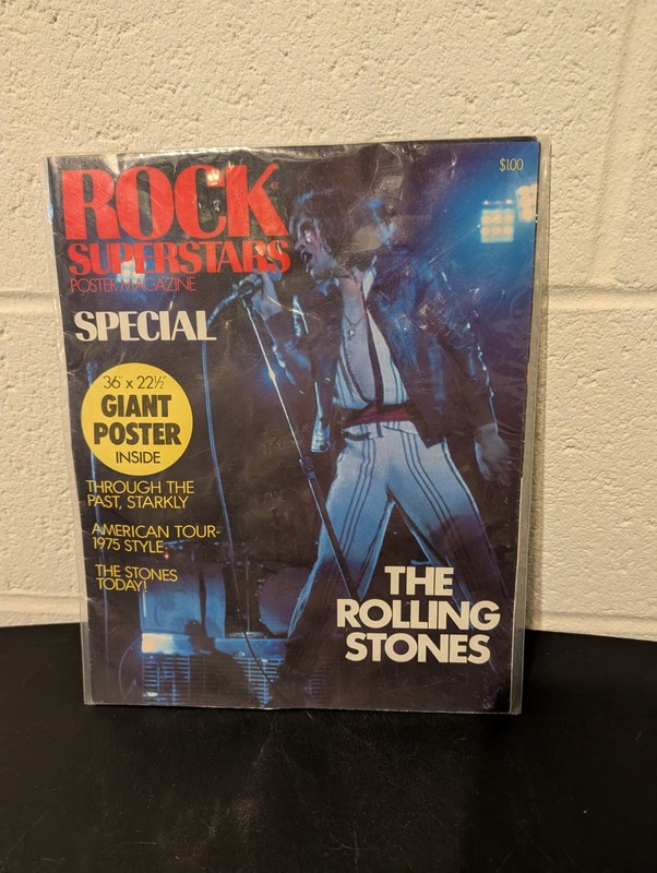 ROLLING STONES ~ Rock Superstars Poster Magazine US 1975