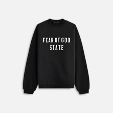 Fear of God Essentials Heavy Fleece Crewneck Black- XL - NEW AUTHENTIC  