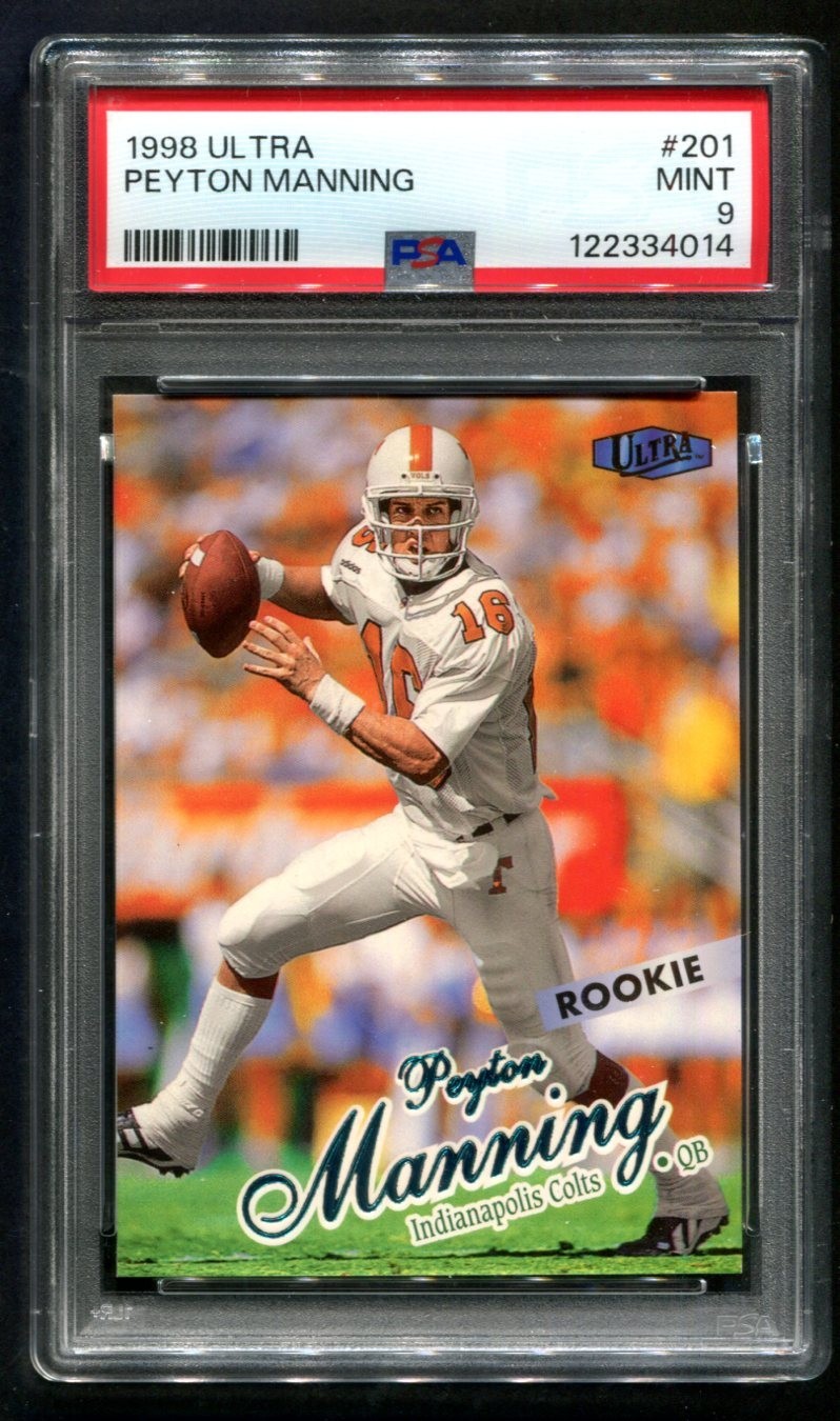 1998 Fleer Ultra Peyton Manning RC #201 PSA 9 MINT HOF