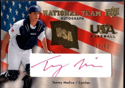 Tommy Medica USA Baseball 2008 Upper Deck National Team Auto #'d 40/50 4BB32