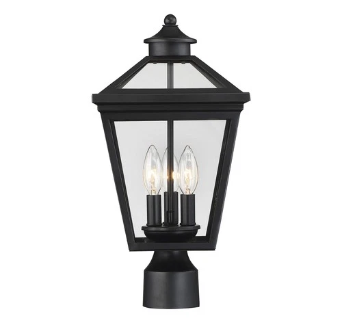 Ellijay 3 Light Outdoor Post Lantern in Black by Savoy House - 5-147-BK - Picture 1 of 6