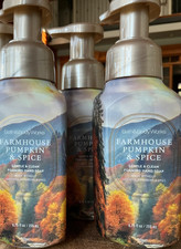 3 THREE FARMHOUSE PUMPKIN  SPICE Gentle Foaming HAND SOAP Bath and Body Works