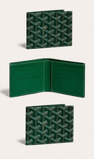 Goyard Men's Green Geometric Bifold Wallet New With Box And Tags