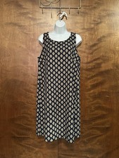 Banana Republic Sleeveless Cut Out Shift Dress Womens M Navy Printed Ponte Knit