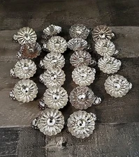 19 Vintage German Metal Pine Cone Christmas Tree Clip Reflector Holders Read