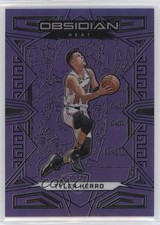 2022-23 Panini Obsidian Electric Etch Purple Flood 10/49 Tyler Herro #14 12z3