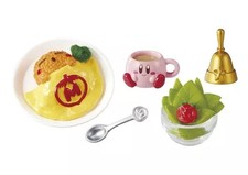 Kirby of the Stars Omelet Rice Figure Set Key Characters and Cafe Miniatures