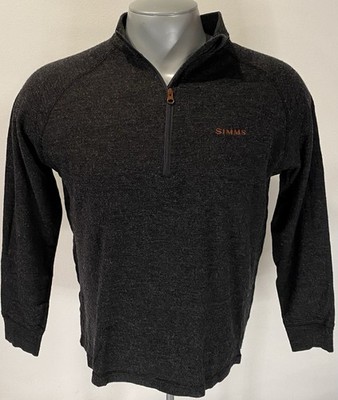 SIMMS M Medium Mens 1/4 Zip Sweater Merino Wool Long Sleeve