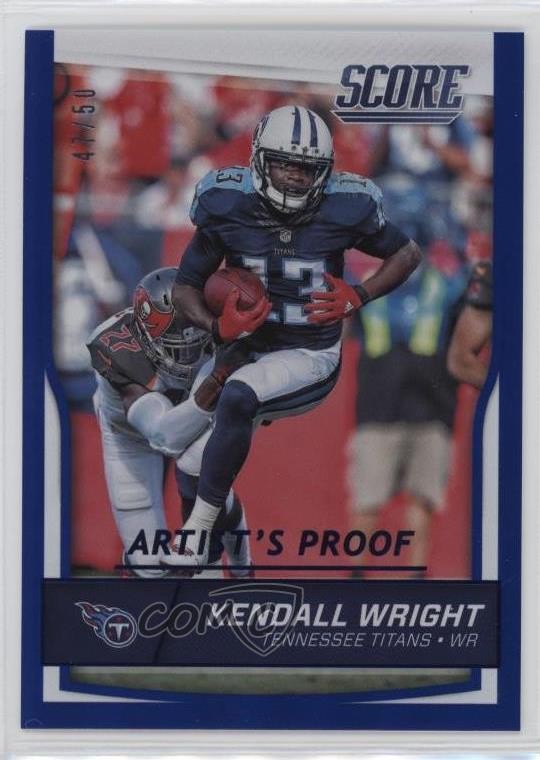 2016 Score Jumbo Artist's Proof /50 Kendall Wright #315 9hx