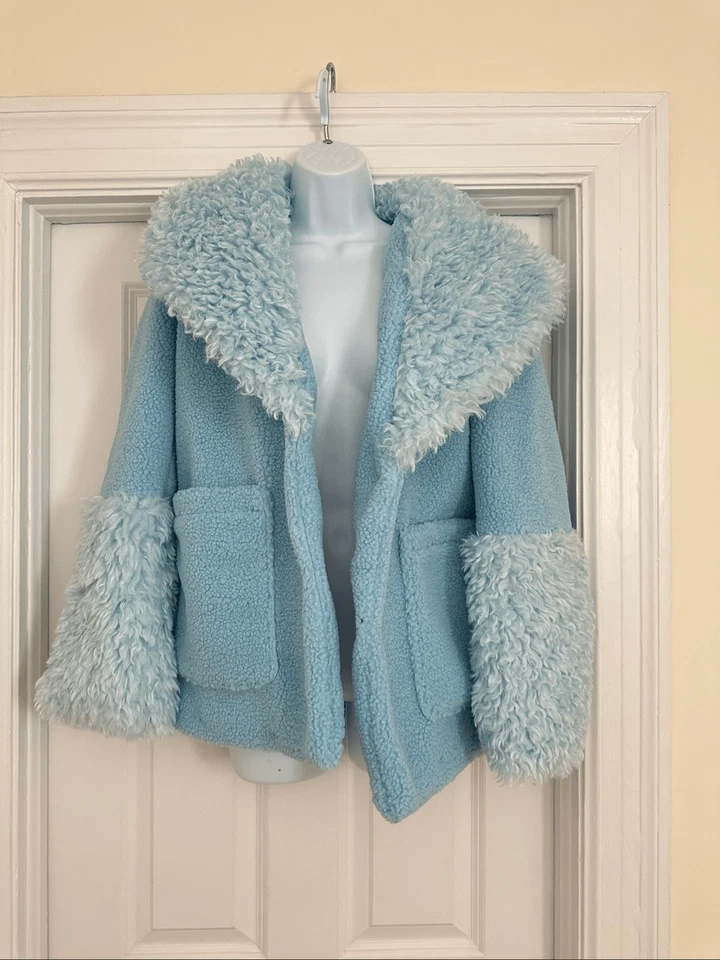 Casaco de lã Urban Outfitters kimchi azul amélia pele sintética aparado - Imagem 3 de 4