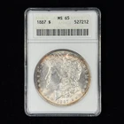 1887 $1 MS65 Toned Morgan Silver Dollar - ANACS Soapbox - Lovely Coin